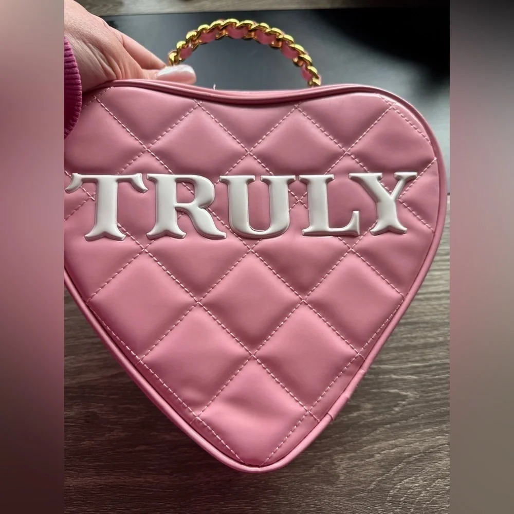 Truly Pink Quilted Heart Bag
